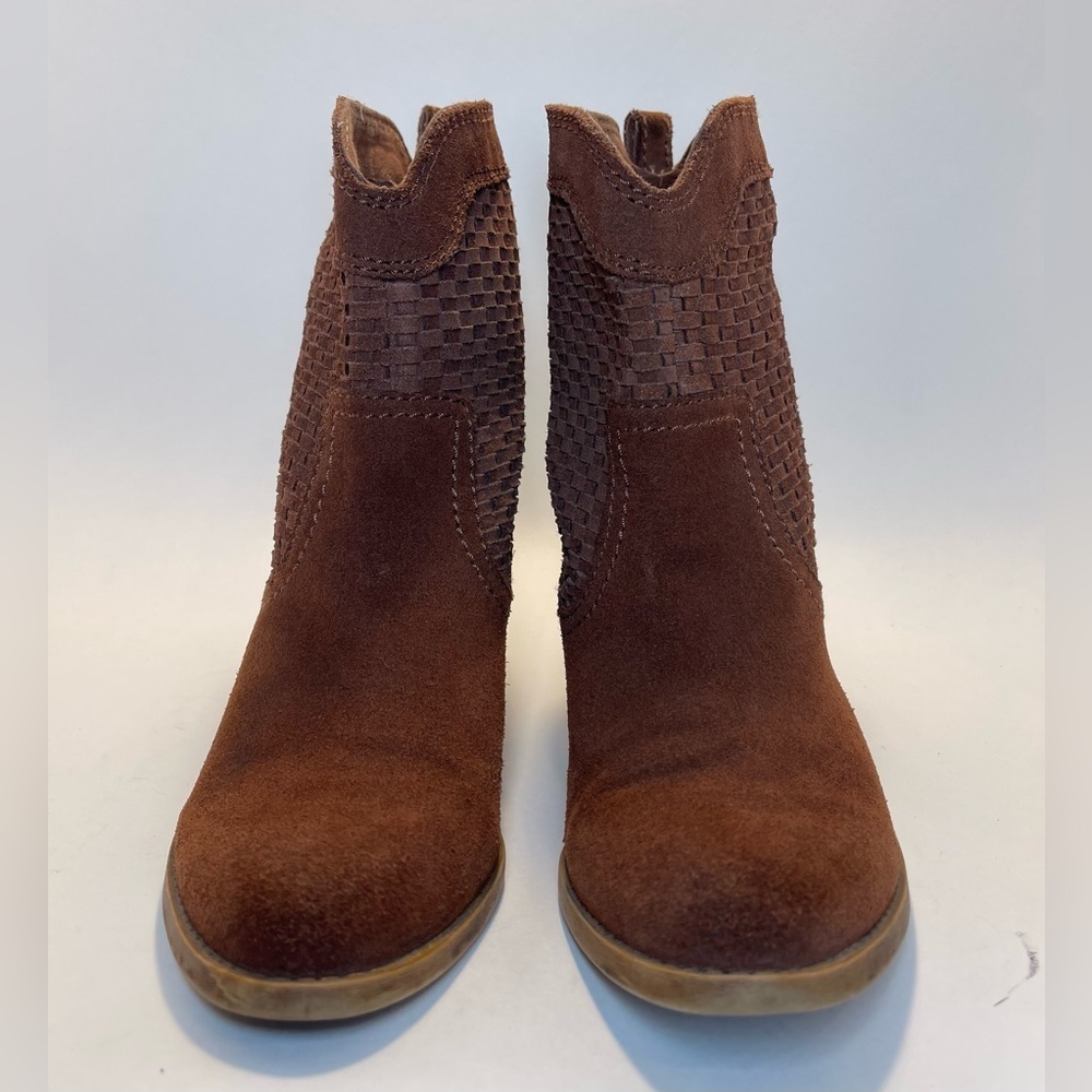 Nine West Vintage America Woven Suede Boots Size 7.5M